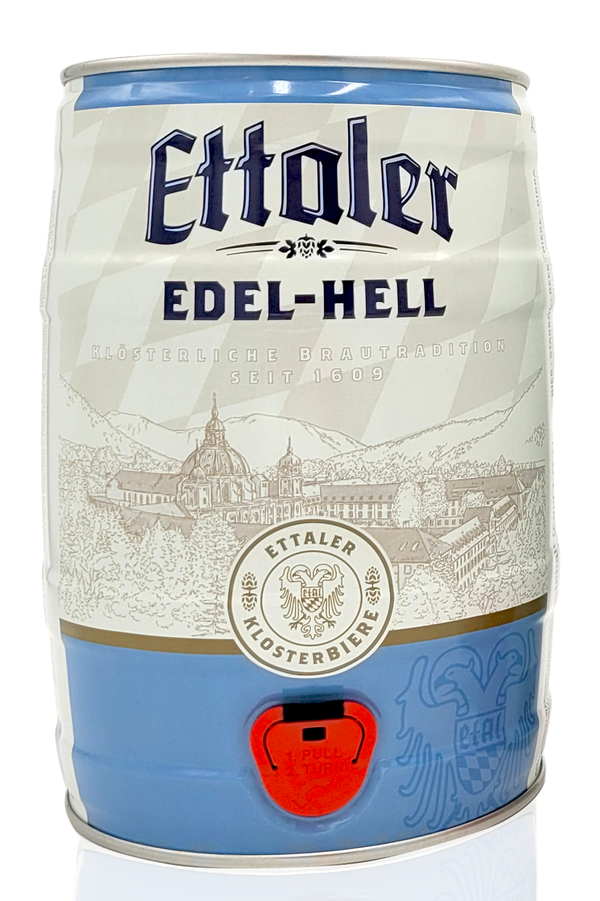 Ettaler Kloster Edel Hell  2 X 5 l Partyfässer