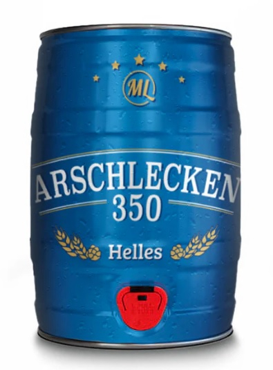 Arschlecken 350 Hell 5,0 L Partyfass
