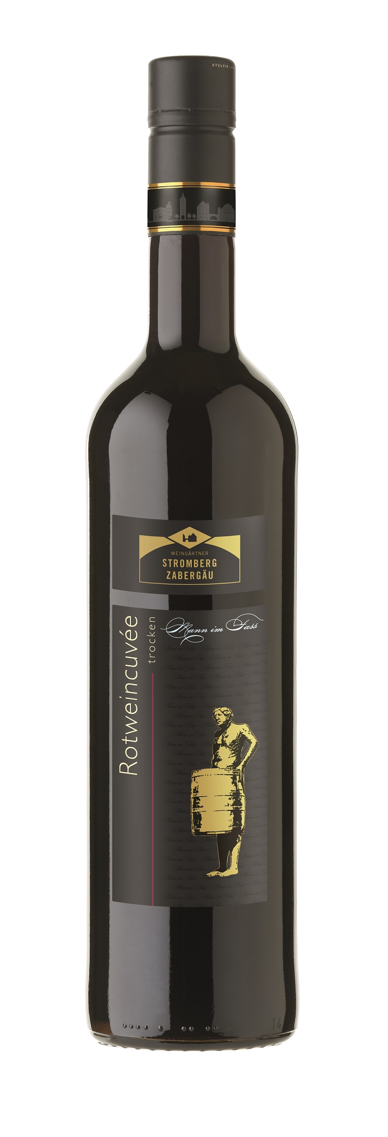 Stromberg Zabergäu Edition ''Mann im Fass'' Rotweincuvée QbA trocken 3 X 0,75L